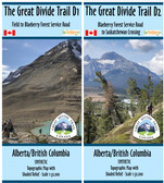 The Great Divide Trail: Section D - Field, BC to Saskatchewan Crossing - 2 Maps - SYNTHETIC