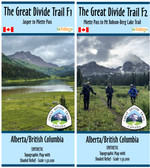 The Great Divide Trail: Section F: Jasper to Mt Robson-Berg Lake Trail - 2 Maps - SYNTHETIC