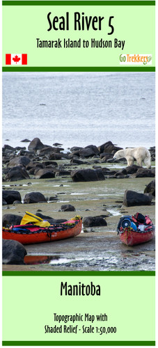 Seal River 5 - Tamarak Island to Hudson Bay Coast map