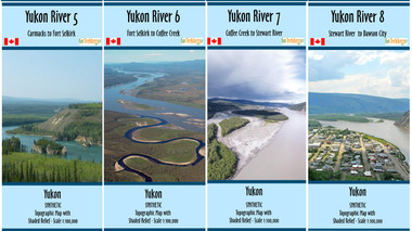 Yukon River Carmacks to Dawson City Map Set - SYNTHETIC