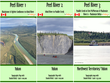 Peel River - Blackstone/Ogilvie River to Fort McPherson & Mackenzie River 6 - Mackenzie Delta map Set
