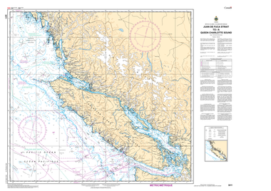 Chart 3011 - Juan de Fuca to / à Queen Charlotte Sound