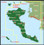 Large, contoured map of Corfu, showing the long-distance hiking trail along the whole length of the island and highlighting various places of interest, with brief descriptions in an accompanying booklet which also provides a street plan of Kerkyra. 

Relief is portrayed by contours with hill-shading and spot heights Road network shows minor roads and selected cart tracks. Symbols highlight various landmarks, and places of interest, including locations described in the booklet. 

The map also highlights the course of the “Corfu Trail”, a long-distance footpath which crisscrosses the northern part of the island and runs to its southern tip mainly along the western coast. The map has a UTM grid and latitude and longitude margin ticks at 2’ intervals. 

Included as an inset are maps of Paxos with Antipaxos, and the three small islands north of Corfu: Mathraki, Othoni and Erikoussa. Another inset shows Corfu and all these islands indicating ferry connections to mainland Greece and the Albanian port of Sarande. 

All place names, including those of geographical features and places of interest such as churches, etc., are shown in both Roman and Greek alphabets. 

A separate booklet attached to the map cover has an index listing all the localities with their postcodes, and brief descriptions of main places of interest, all highlighted on the map. Also included is a street plan of Kerkyra town. Multilingual map legend and the notes include English.