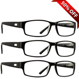 Professional Reading Glasses 3 Pack Black