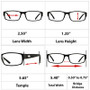 Reading Glasses Dimensions