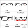 Reading Glasses for Men and Women Dimensions