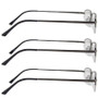 Value 3 Pack Half Frame Metal Reading Glasses