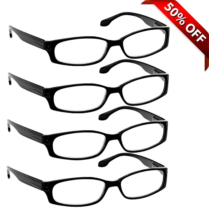The Brookside Reading Glasses Value 4 Pack 4 Black
