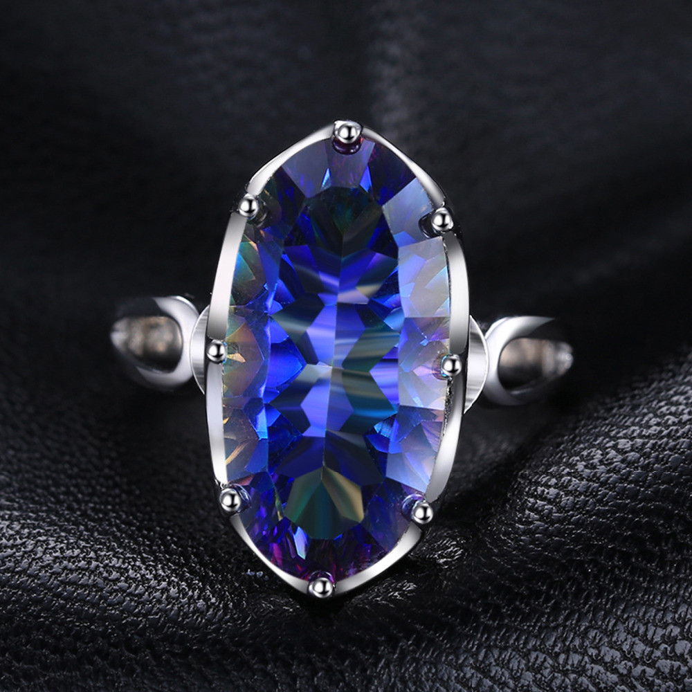 Details about / 8 CT MYSTIC OVAL TOPAZ COCKTAIL RING IN 0.925 STERLING SILVER MDS170437
