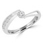 Round Cut Diamond Multi-Stone Two-Prong Engagement Ring in White Gold - #UR3221-W