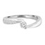 Round Cut Diamond Multi-Stone Two-Prong Engagement Ring in White Gold - #UR3221-W