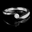 Round Cut Diamond Multi-Stone Two-Prong Engagement Ring in White Gold - #UR3221-W