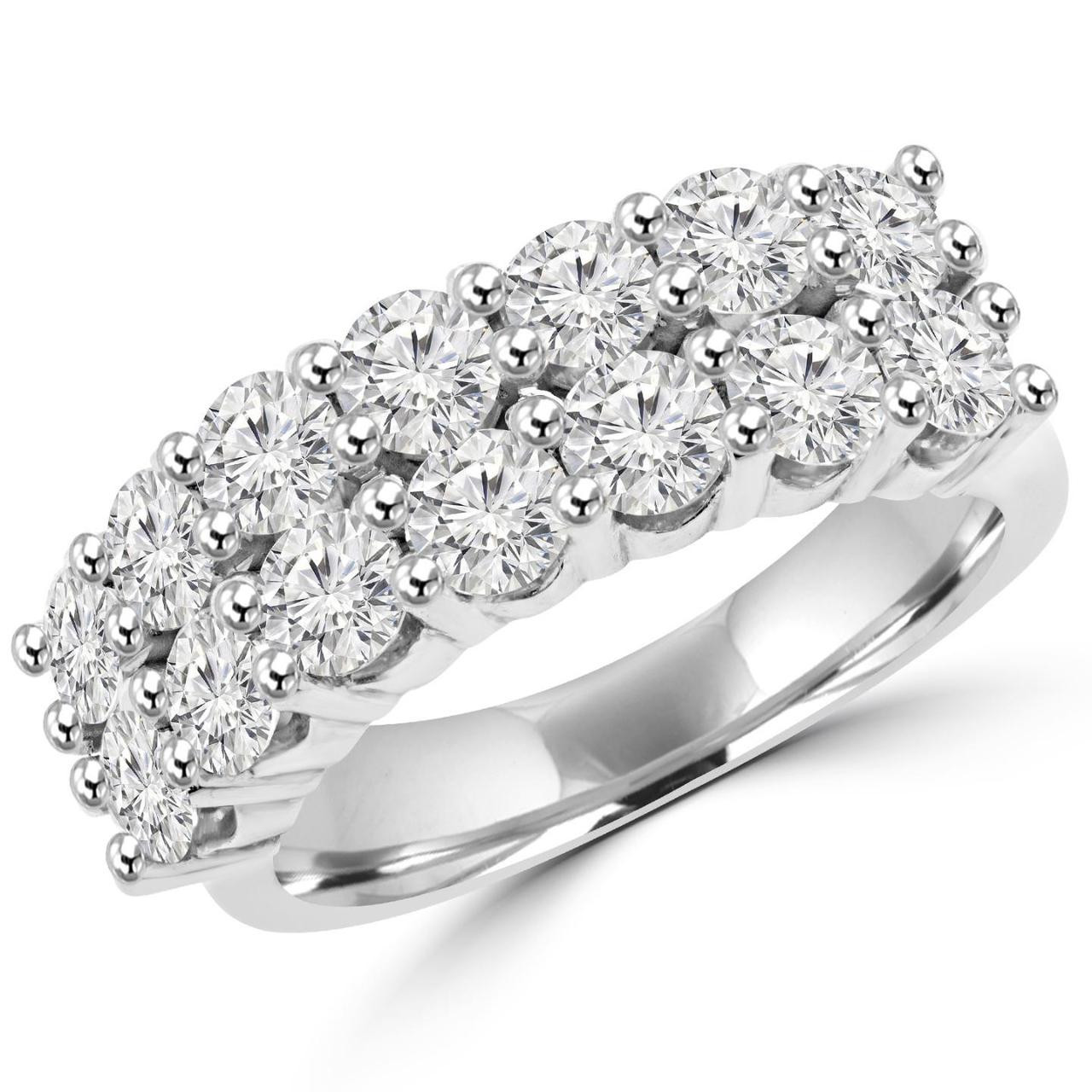 Claw Set Two Band Two Stone Ring - idem Diamonds