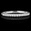 Round Cut Diamond Semi-Eternity Wedding Band Ring in White Gold - #DOUBLE-HALO-BAND-W
