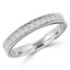 Round Cut Diamond Multi-Stone Fashion Semi-Eternity Wedding Band Ring in White Gold - #HR6207-BAND-W