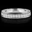 Round Cut Diamond Multi-Stone Fashion Semi-Eternity Wedding Band Ring in White Gold - #HR6207-BAND-W