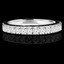 Round Cut Diamond Multi-Stone Arched Semi-Eternity Wedding Band Ring in White Gold - #2457WS-B-W