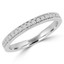 Round Cut Diamond Multi-Stone Classic Semi-Eternity Wedding Band Ring in White Gold - #MLK-2566WS-B-W