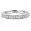 Round Cut Diamond Multi-Stone Fashion Semi-Eternity Wedding Band Ring in White Gold - #2303WS-B-W