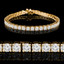 Round Cut Diamond 4-Prong Classic Tennis Bracelet in Yellow Gold - #B424-Y