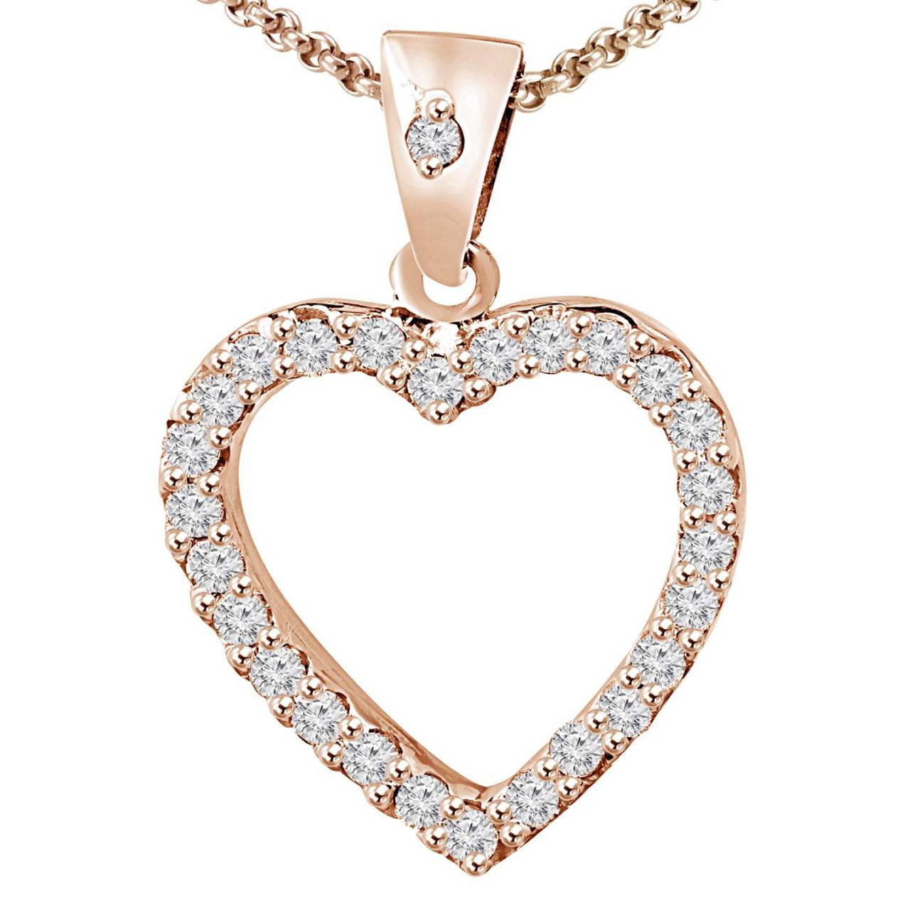 Heart Shaped Diamond Necklace | Bijoux Majesty