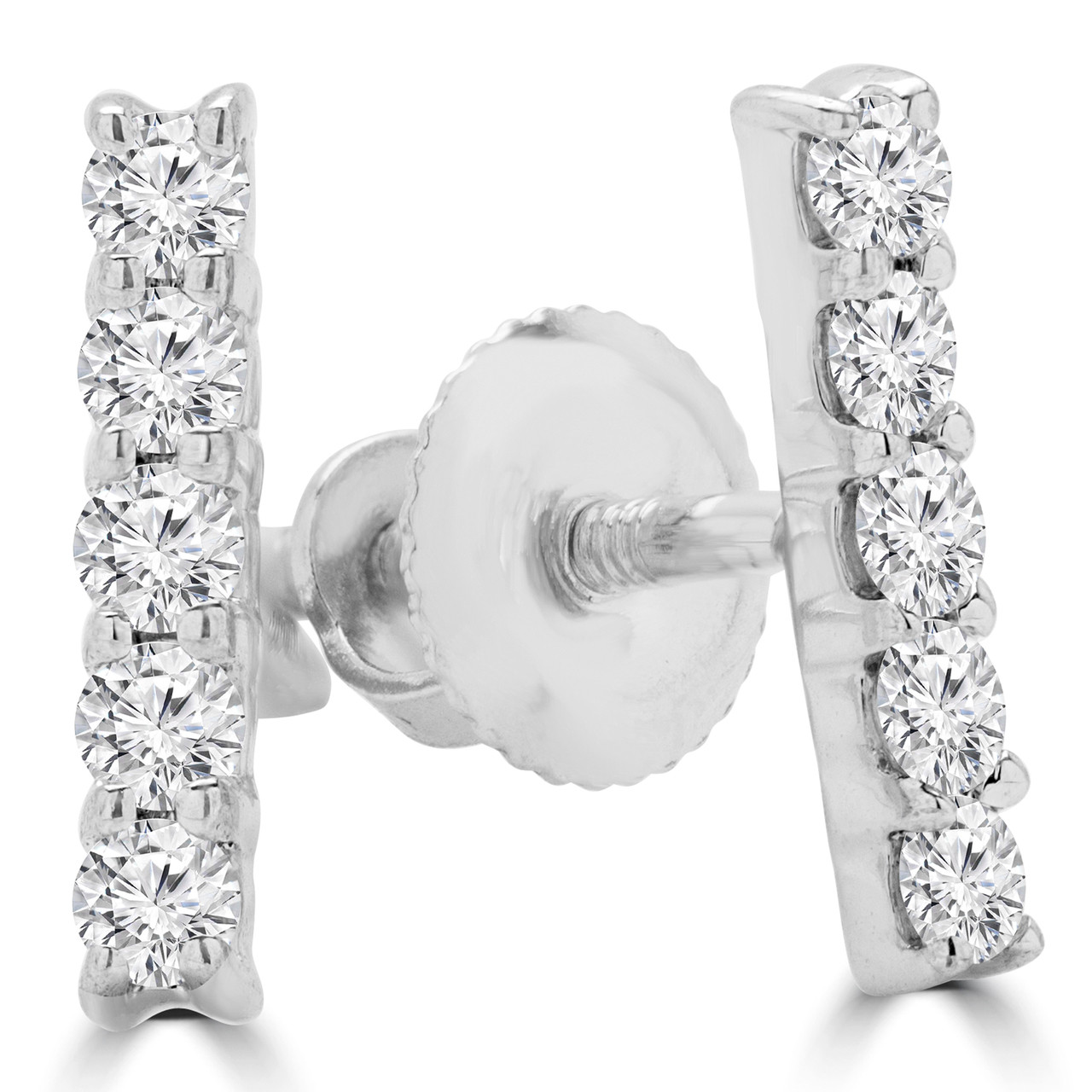Diamond bar earring Clearance