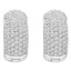 Round Cut Diamond Pave Huggie Earrings in White Gold - ER000106A-W