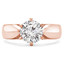 Round Cut Solitaire Engagement Ring in Rose Gold - #1133L-R