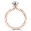 Round Cut Solitaire Engagement Ring in Rose Gold - #ANKSOL-R