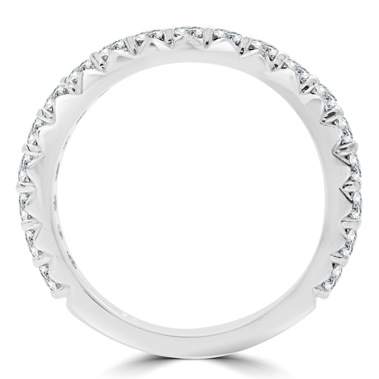 Round Diamond Semi-eternity Wedding Band Ring In White Gold - #anky-b-w 