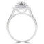 Round Double Halo Multi-stone Engagement Ring in White Gold - #BAILEY-W