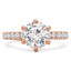 Round Multi-stone Engagement Ring in Rose Gold - #HARPER-R