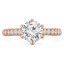 Round Multi-stone Engagement Ring in Rose Gold - #HELENA-R