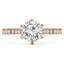 Round Cut Multi-stone Engagement Ring in Rose Gold - #INSTA-R
