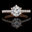 Round Cut Multi-stone Engagement Ring in Rose Gold - #INSTA-R
