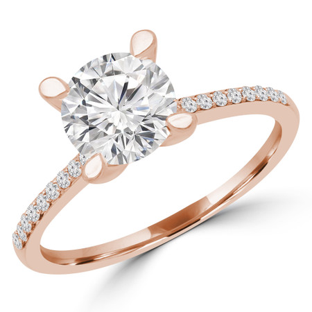 Round Multi-stone Engagement Ring in Rose Gold - #ISLA-R