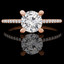 Round Multi-stone Engagement Ring in Rose Gold - #ISLA-R