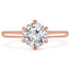 Round Cut Solitaire Engagement Ring in Rose Gold - #PAEZ-R