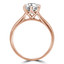 Round Cut Solitaire Engagement Ring in Rose Gold - #PAEZ-R