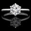 Round Cut Solitaire Engagement Ring in White Gold - #PAEZ-W