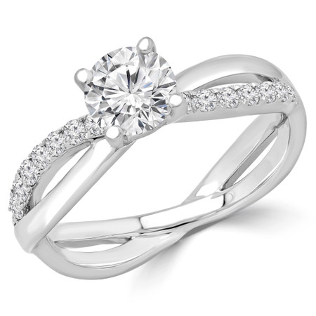 Round Diamond Infinity Multi-stone Engagement Ring in White Gold - #RG001114A-W