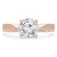 Round Cut Solitaire Engagement Ring in Rose Gold - #RIA-R