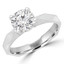 Round Cut Solitaire Engagement Ring in White Gold - #RIA-W