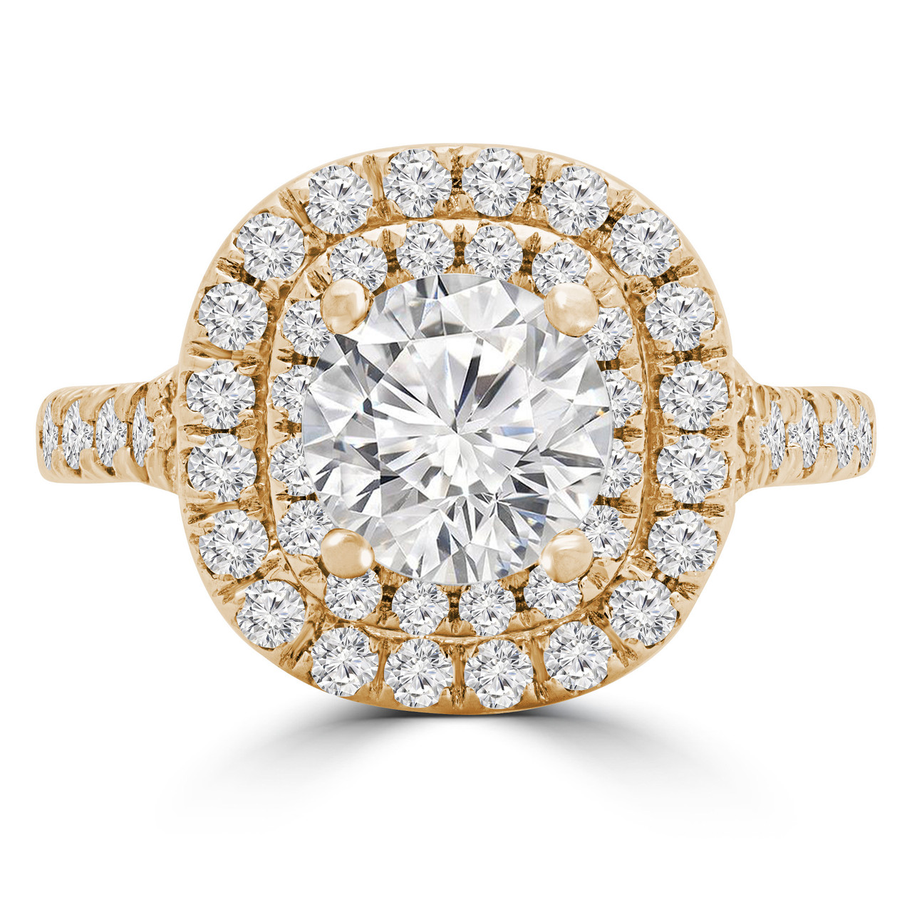 Round Halo Multi-stone Engagement Ring 