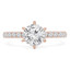 Round Multi-stone Engagement Ring in Rose Gold - #ZOEY-R