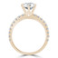 Round Multi-stone Engagement Ring in Yellow Gold - #ZOEY-Y