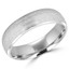 6.0 MM Brushed Mens Comfort Fit Wedding Band Ring in White Gold - #JM249-620G-W