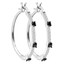 Round Cut Black & White Diamond Multi-Stone Hoop Earrings in White Gold - #CDEAOH1058