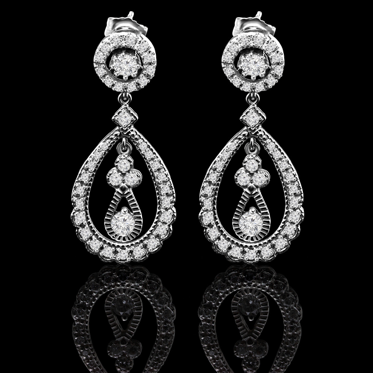 Diamond Teardrop Earrings | Bijoux Majesty