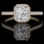 Radiant Cut Diamond Multi-Stone 4-Prong Halo Engagement Ring with Round Diamond Accents in Yellow Gold - #EMERALD-RAD-Y